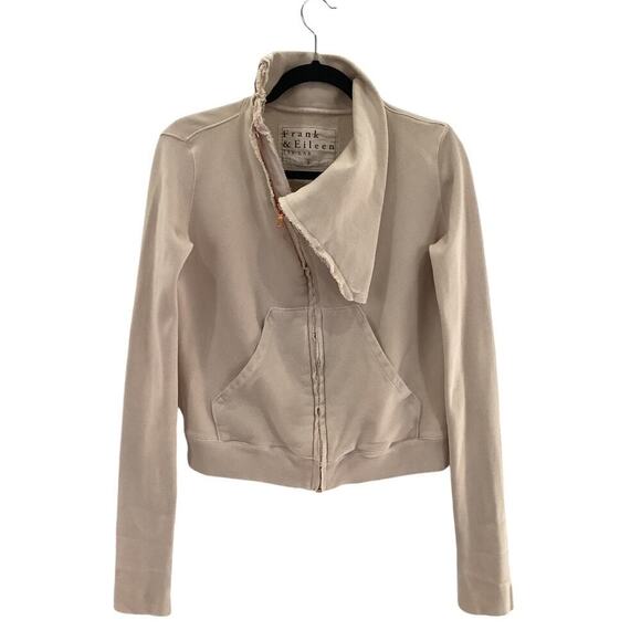 Frank & Eileen Tee Lab Side Zip Fleece Jacket In Dirty Ballerina Size Small - Picture 2 of 15